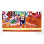 LEROY NEIMAN - Olympic Gymnast - Original color silkscreen