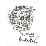 JEAN-MICHEL BASQUIAT - Untitled Portrait - Marker drawing on paper