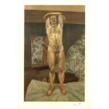 LUCIAN FREUD - Two Men in the Studio - Color offset lithograph