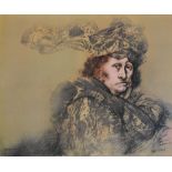 RAFAEL CORONEL - Estudio para el Retrato de Delacroix - Color offset lithograph