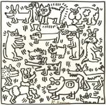 KEITH HARING - Seventeen Dogs - Lithograph