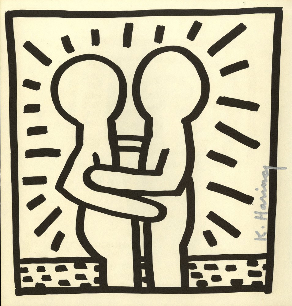 KEITH HARING - Embrace - Lithograph