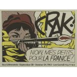 ROY LICHTENSTEIN - Crak! - Original color offset lithograph poster