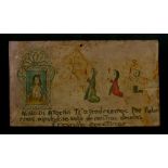 MEXICAN SCHOOL (EX-VOTO ARTIST) 20TH CENTURY - Vintage Ex-Voto/Retablo: Niño de Atocha - Oil on tin