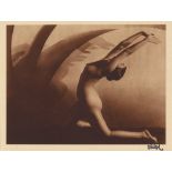 FRANTISEK DRTIKOL - Nu courbé - Original vintage sepia-toned photogravure