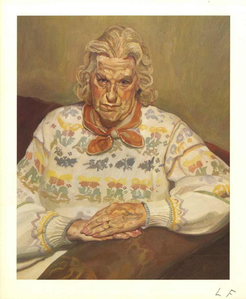 LUCIAN FREUD - Woman in a Butterfly Jersey - Color offset lithograph