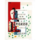PABLO PICASSO - Suite de 180 dessins de Picasso - Color lithograph