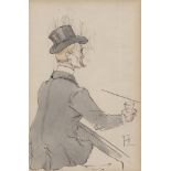HENRI DE TOULOUSE-LAUTREC - Monsieur au bar - Watercolor and ink on paper