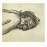 LUCIAN FREUD - Man Resting - Offset lithograph [following the original etching]