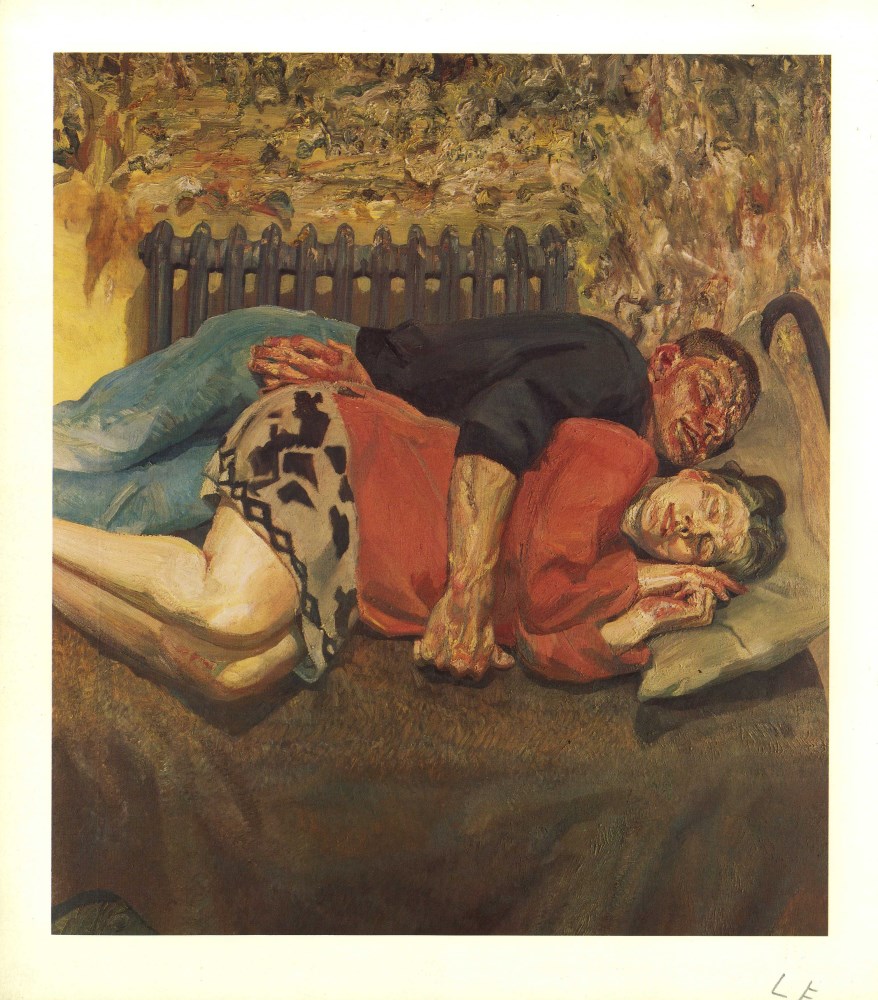 LUCIAN FREUD - Ib and Her Husband - Color offset lithograph
