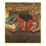 LUCIAN FREUD - Ib and Her Husband - Color offset lithograph
