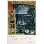 PABLO PICASSO - Cote d'Azur - Original color lithograph