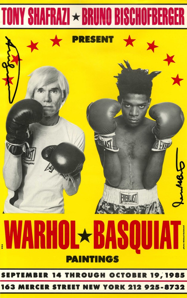 JEAN-MICHEL BASQUIAT & ANDY WARHOL - Warhol * Basquiat Paintings - Original color offset lithograph