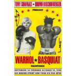 JEAN-MICHEL BASQUIAT & ANDY WARHOL - Warhol * Basquiat Paintings - Original color offset lithograph