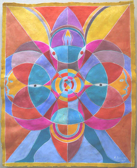 KARIMA MUYAES - The Light in My Hands Mandala - Gouache on paper