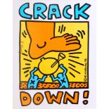 KEITH HARING - Crack Down! - Original color silkscreen