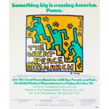KEITH HARING - The Great Peace March - Color offset lithograph