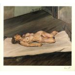 LUCIAN FREUD - Naked Woman - Color offset lithograph