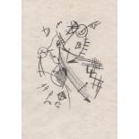 KURT SCHWITTERS - Komposition mit Kopf im Linksprofil - Charcoal drawing