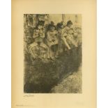 EDGAR DEGAS - On attend les clientes - Original duogravure, after the monotype