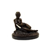 LEON BERTAUX [imputee] - Jeune fille au bain - Sara la baigneuse - Bronze sculpture