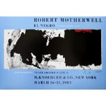 ROBERT MOTHERWELL - Black with No Way Out - Original color photolithograph