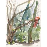 UMBERTO LILLONI [d'apres] - Paesaggio con Casa - Original watercolor with pencil on paper