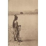 EDWARD S. CURTIS - Beads of the Navajo - Original vintage sepia toned photogravure