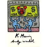 ANDY WARHOL & KEITH HARING - Andy Mouse II, Homage to Warhol - Color offset lithograph