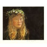 ANDREW WYETH - Crown of Flowers - Color offset lithograph