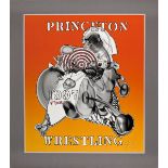 FRANK STELLA - Princeton Wrestling - Color offset lithograph