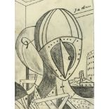 GIORGIO DE CHIRICO [d'apres] - Maschere Metafisiche - Pencil drawing on paper