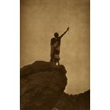 EDWARD S. CURTIS - The Arrow - Original vintage sepia toned photogravure