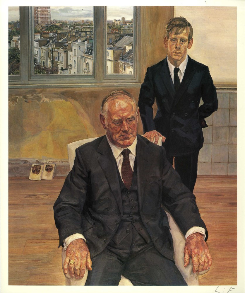 LUCIAN FREUD - Two Irishmen in W11 - Color offset lithograph