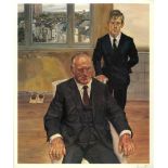 LUCIAN FREUD - Two Irishmen in W11 - Color offset lithograph