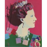 ANDY WARHOL - Queen Margrethe (#4) - Color offset lithograph