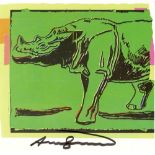 ANDY WARHOL - Sumatran Rhinoceros - Color offset lithograph