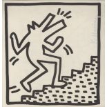 KEITH HARING - Barking Dog on Stairs - Lithograph