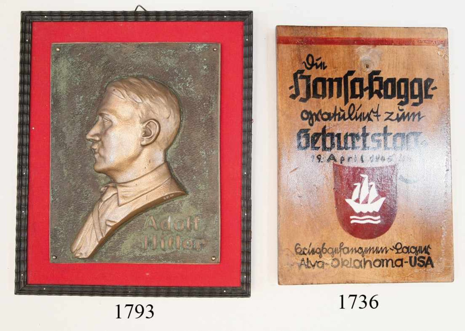 Bronzerelief Adolf Hitler