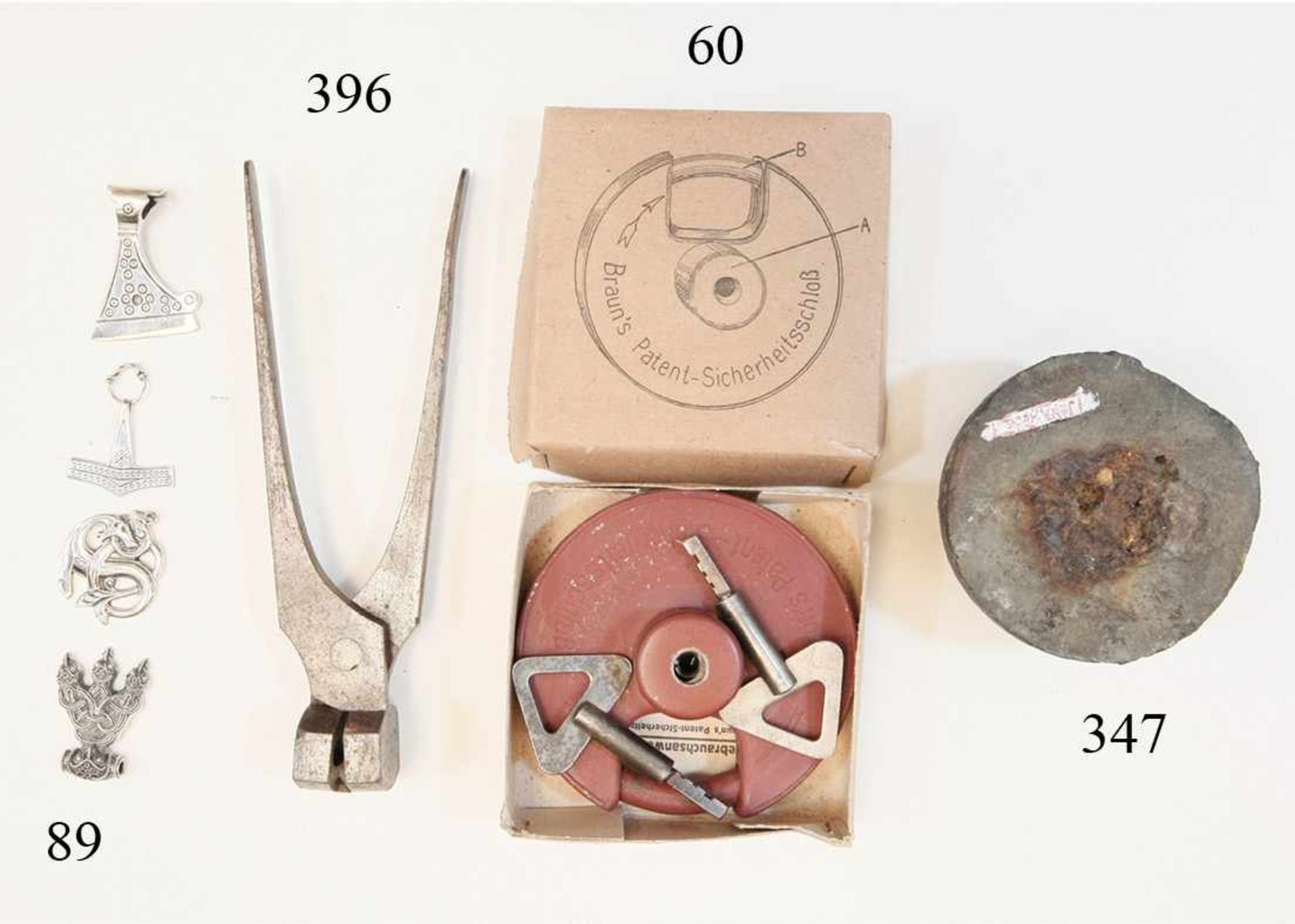 Braun's Patent Sicherheits Bügelschloss<