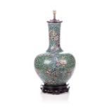 A CHINESE FAMILLE ROSE ‘PHOENIX AND PEONY’ BOTTLE VASE, TIANQIPING, QING DYNASTY, LATE 19TH