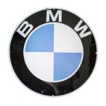 AN ENAMELLED BMW SIGN Diameter: 58cm