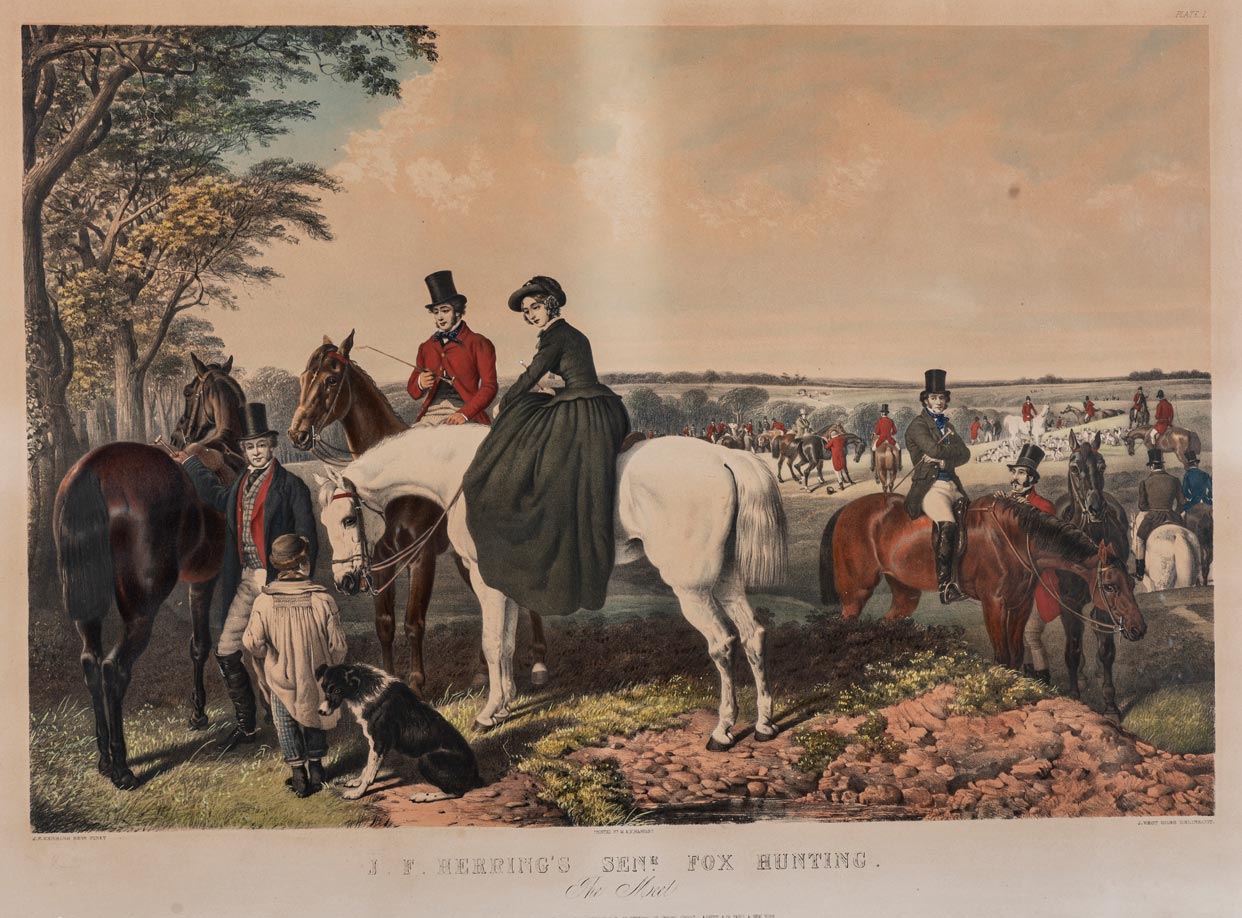 After John Frederick Herring Snr (British 1795-1865) THE HUNT, four published by M&N Hanhart 1834 - Image 3 of 4