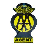 AN ENAMELLED AA AGENT SIGN 66 by 44,2cm