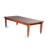 A WILLIAM IV STYLE MAHOGANY DINING TABLE, MANUFACTURED BY PIERRE CRONJE The moulded rectangular