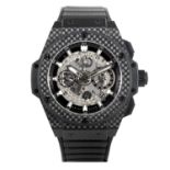 A GENTLEMAN’S CARBON WRISTWATCH, HUBLOT KING POWER Reference number 701QX0140.RX, automatic, the
