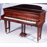 A MAHOGANY CASED BABY GRAND PIANO, STROTHER AND SON, GERMANY Serial number 3121, on square-section