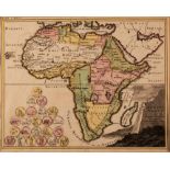 Christopher Weigel AFRICA VETUS Nuremburg, c.1720 Copperplate, hand coloured, number ‘XXVIII’ in