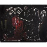 A.R. Penck ( -) STASI gallery labels adhered to the reverse bearing the artist's name, the title,