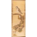 A CHINESE INK AND WATERCOLOUR HANGING-SCROLL OF AN EAGLE, LATE QING DYNASTY, 19TH CENTURY